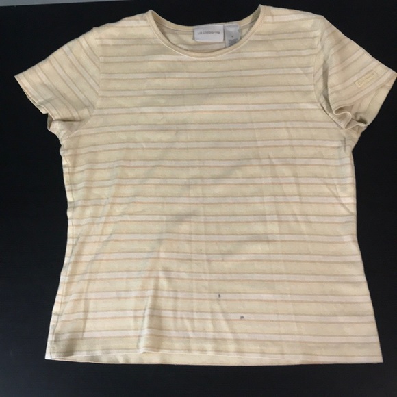 Orange, yellow and white ribbed texture shirt - Picture 1 of 3